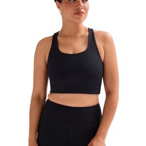 girlfriend collective Women's Black paloma racerback Sports Bra